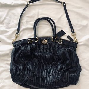 Coach Madison gathered leather satchel